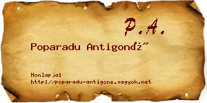 Poparadu Antigoné névjegykártya